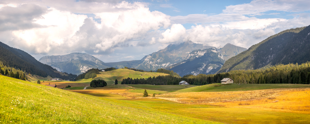 Panorama du plateau des glières